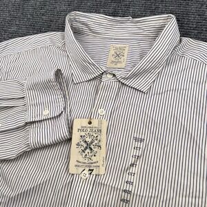 Polo Jeans Company‎ L/S Button Up Shirt Men's 4XT Blue Pin Striped Casual NWT